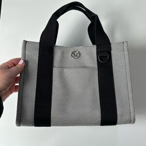 lululemon Two-Toned Canvas Tote Black and White 4.5L